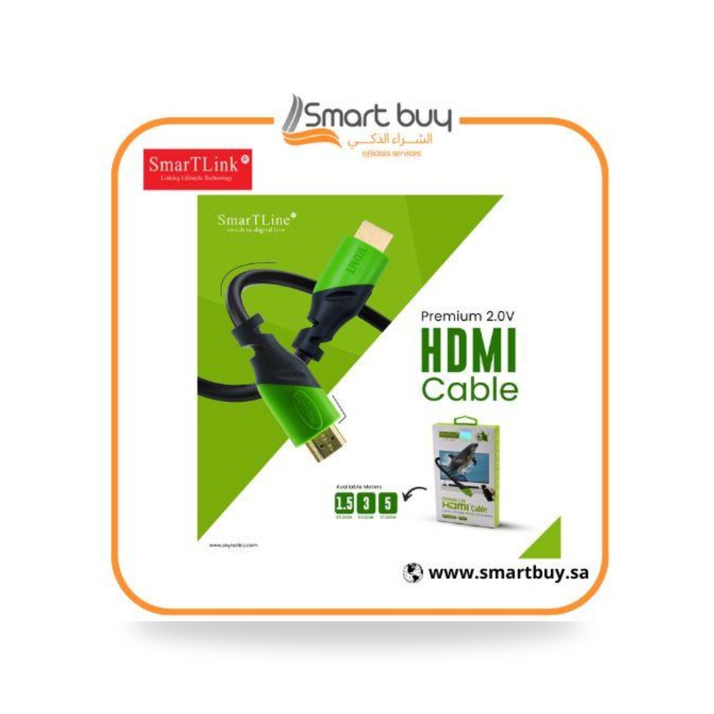 كيبل شاشة HDMI بريميوم 4K بطول 3م سمارت لاين شركة (REMCO)