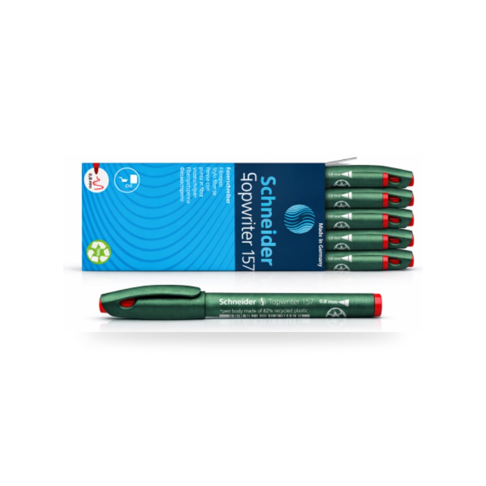 قلم فايبر شنايدر Topwriter 157 أحمر 0.8مم شركة (REMCO)
