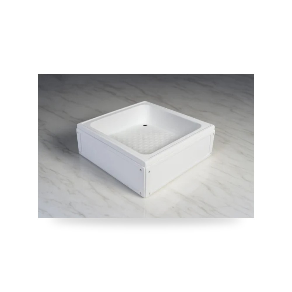 قاعدة شاور مربعة عميق أبيض 90x90 illus 000264 شركة (REMCO)