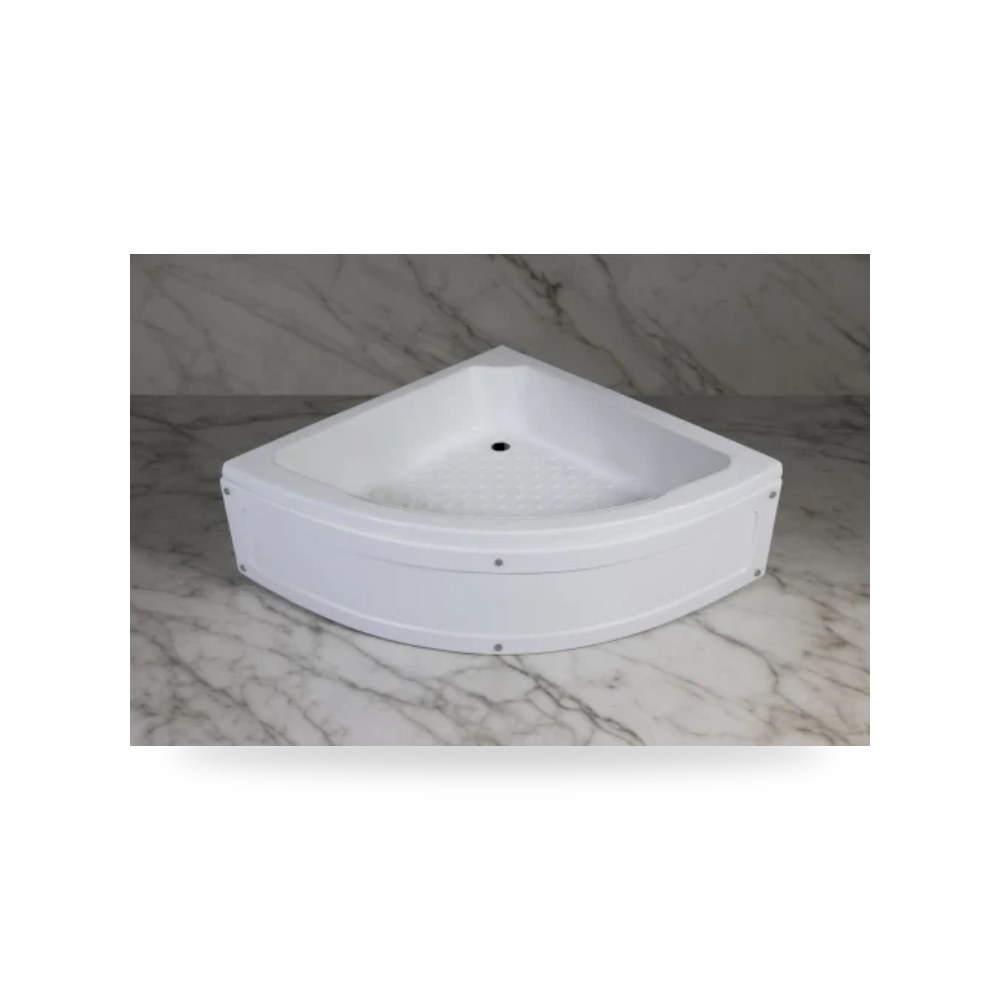 قاعدة شاور زاوية عميق أبيض 90x90 illus 000295 شركة (REMCO)