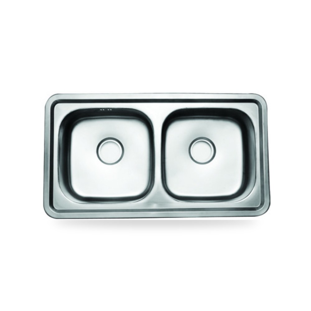 حوض مجلى مطبخ كوري حوضين 87x48 سم illus شركة (REMCO)