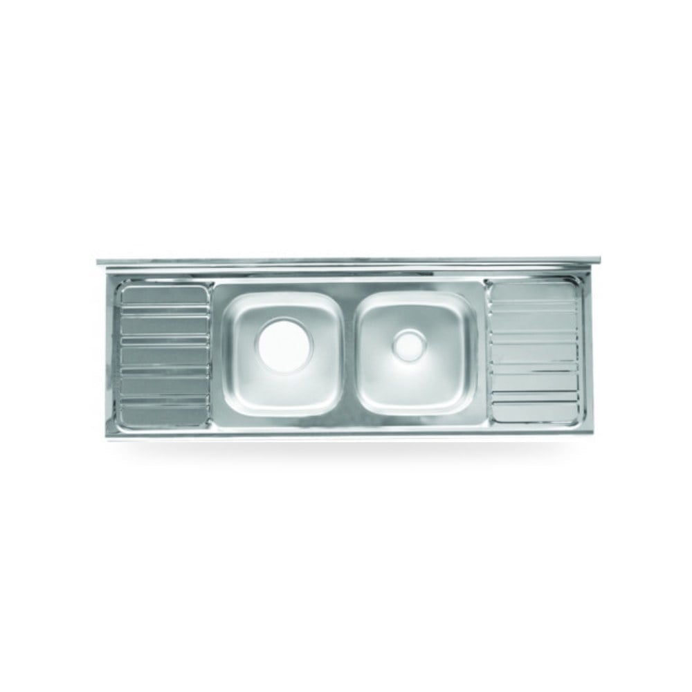 حوض مجلى مطبخ كوري حوضين وسط 150x60 illus شركة (REMCO)