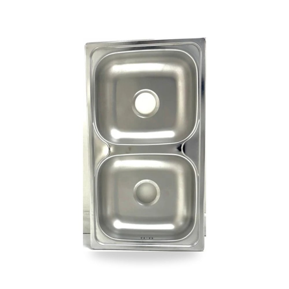 حوض مجلى مطبخ وطني حوضين 80x45 سم illus شركة (REMCO)