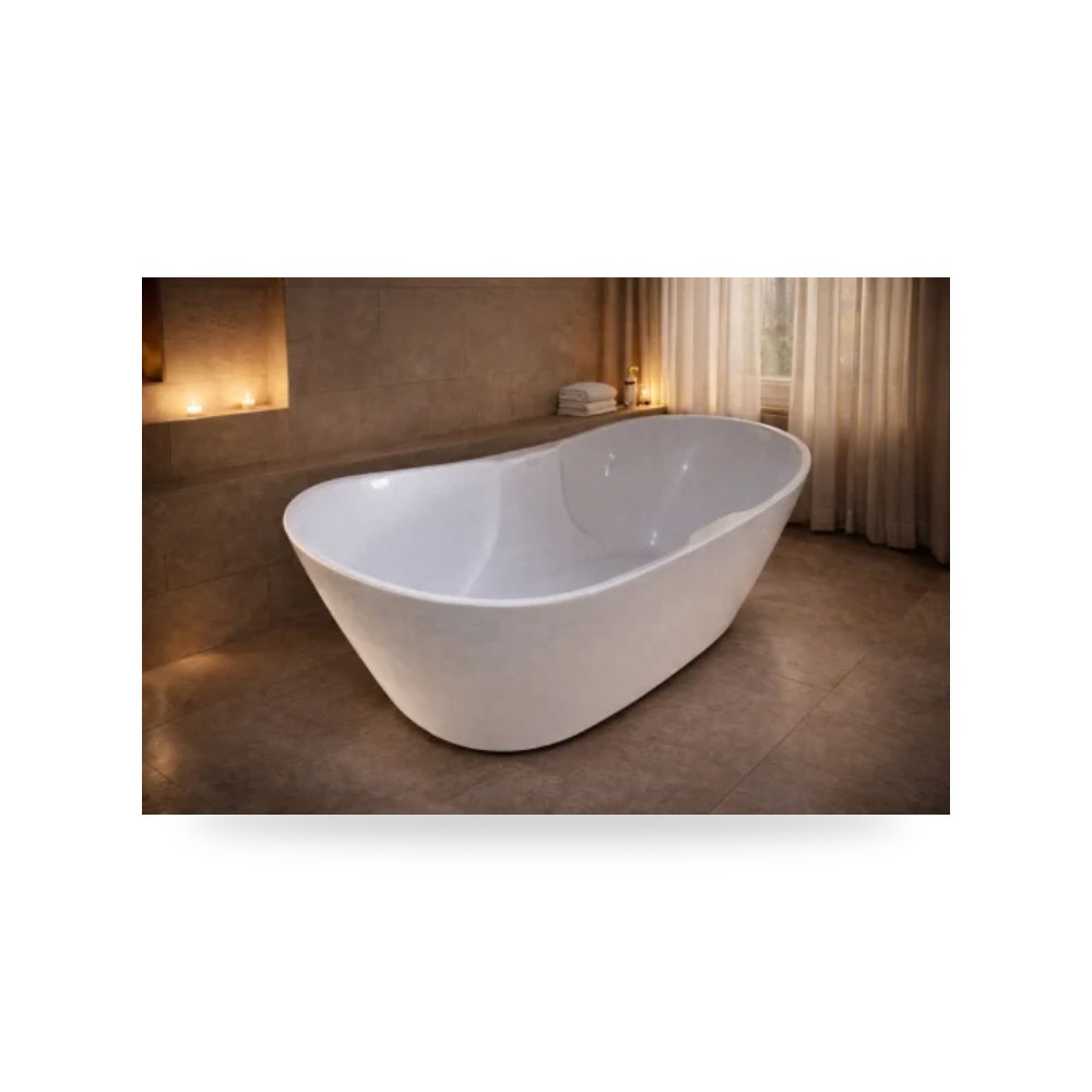 بانيو استحمام رهف أبيض كامل 170x75 illus شركة (REMCO)