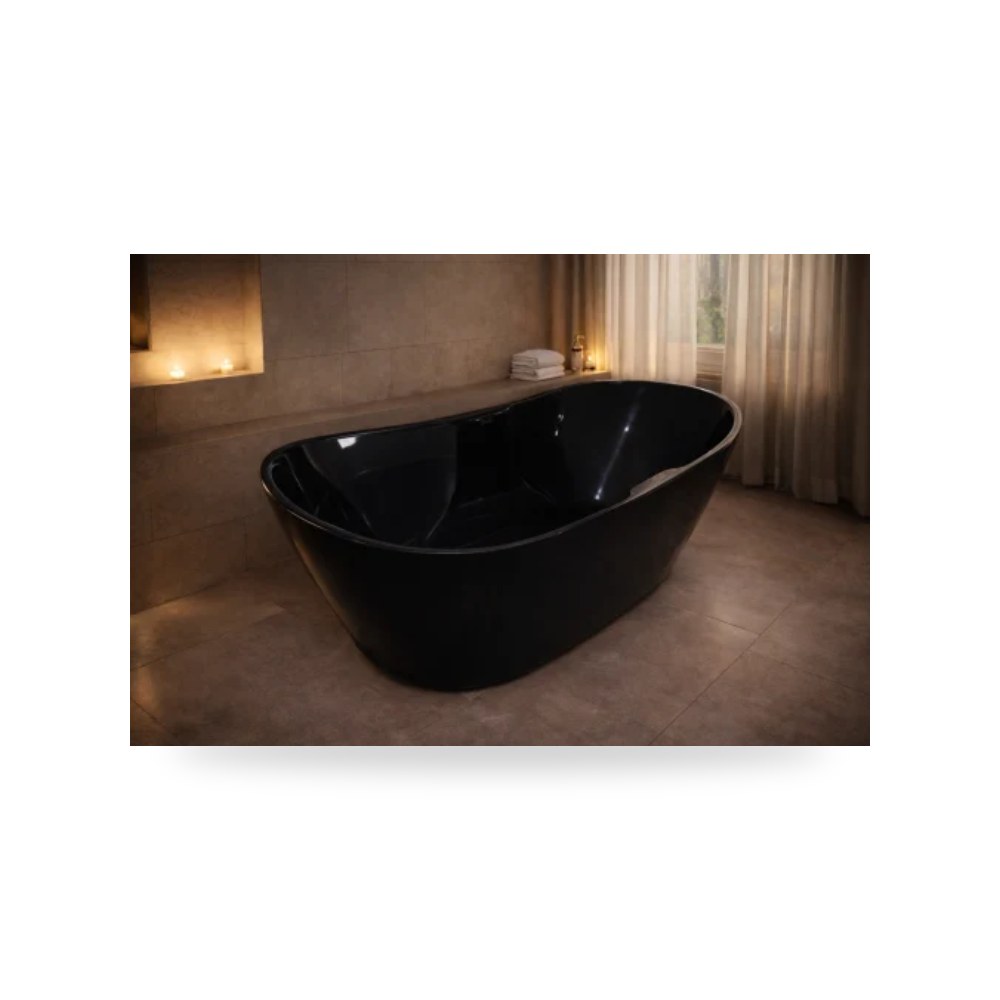 بانيو استحمام رهف أسود كامل 170x75 illus شركة (REMCO)