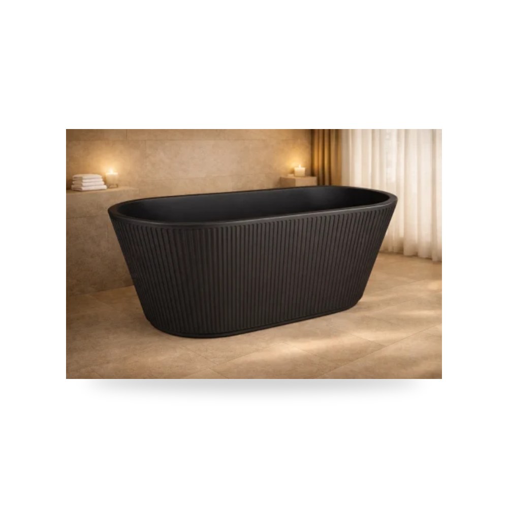 بانيو بيضاوي طويق أسود كامل 170x75 illus شركة (REMCO)