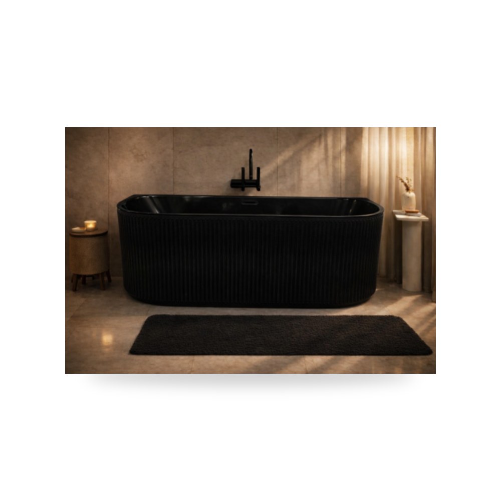 بانيو نصف القمر طويق أسود 170x75 سم illus شركة (REMCO)
