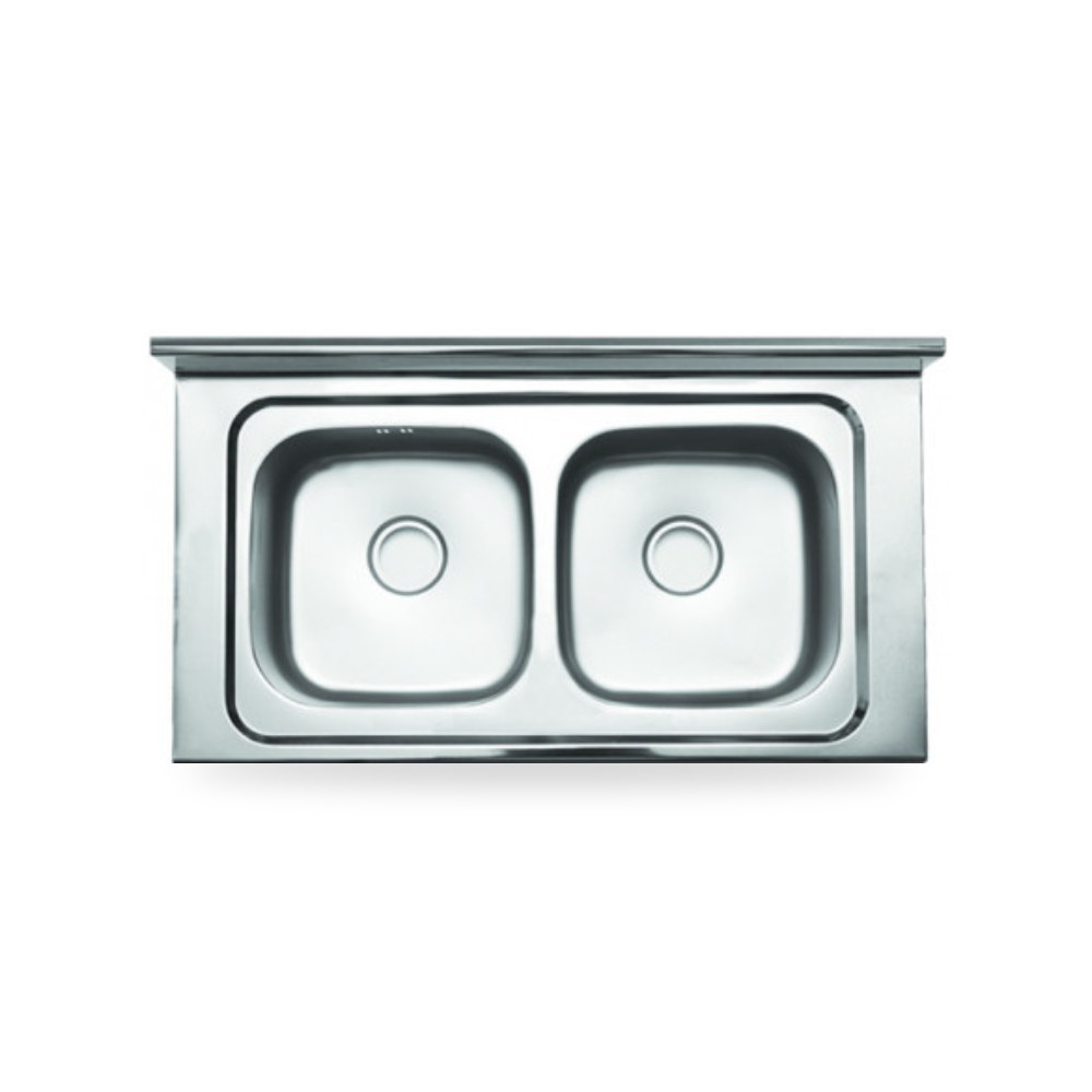 حوض مجلى مطبخ كوري حوضين 100x60 سم illus شركة (REMCO)