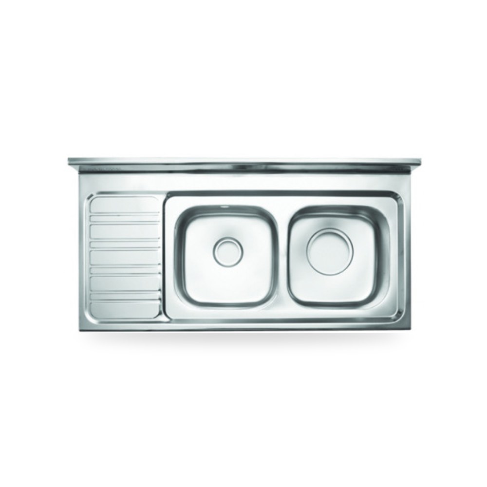حوض مجلى مطبخ كوري حوضين يمين 120x60 illus شركة (REMCO)