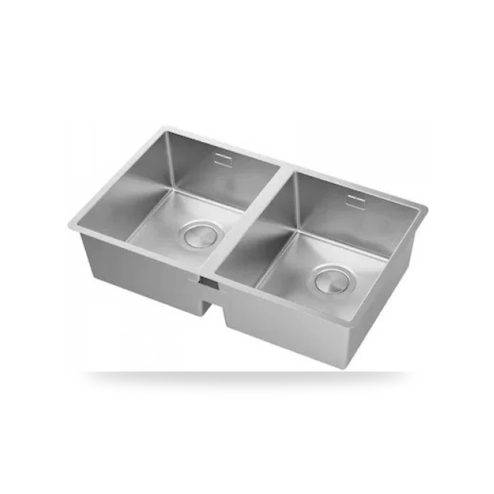 حوض مجلى مطبخ حوضين تحت الرخام 82x45 illus شركة (REMCO)