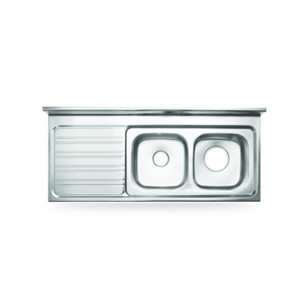حوض مجلى مطبخ كوري حوضين يسار 150x60 illus شركة (REMCO)