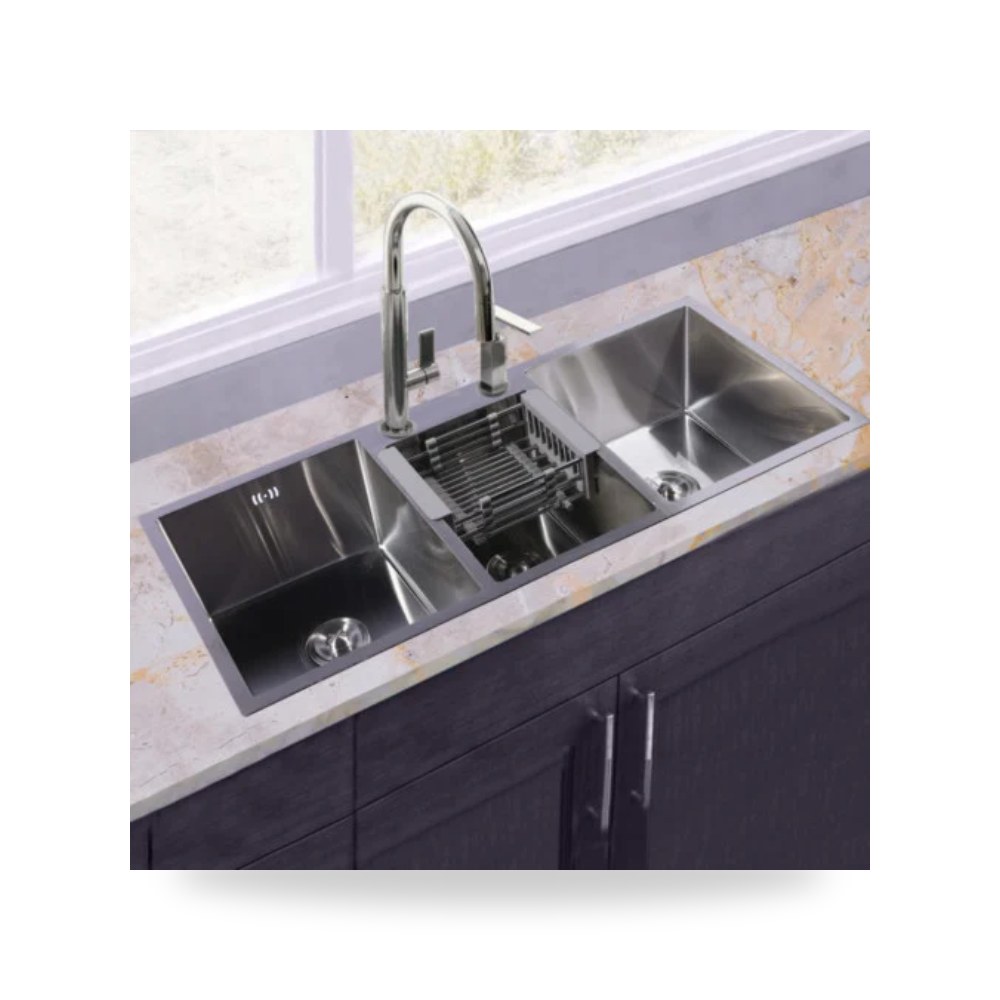 حوض مجلى مطبخ 3 أحواض ستانلس 115x50 illus شركة (REMCO)