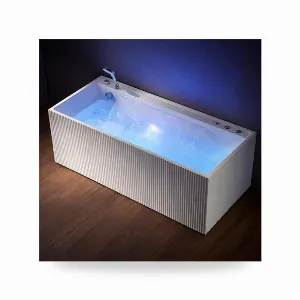 بانيو جاكوزي مساج مع شلال مائي جانبي أبيض كي باث K-Bath موديل G9841