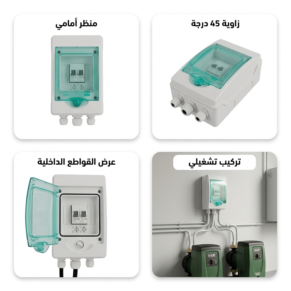 لوحة تحكم كهربائية لتشغيل مضختين متوافقة مع DAB E.sybox Max موديل E2G5.2M
