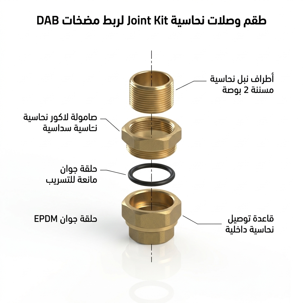 طقم وصلات نحاسية Joint Kit لربط مضخات DAB E.sybox Max