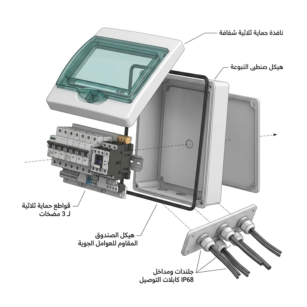 لوحة تحكم كهربائية لتشغيل 3 مضخات متوافقة مع DAB E.sybox Max موديل E2G7 T