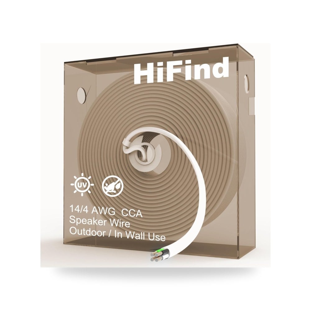 كابل وسلك مكبرات صوت خارجي 14 AWG رباعي HiFind