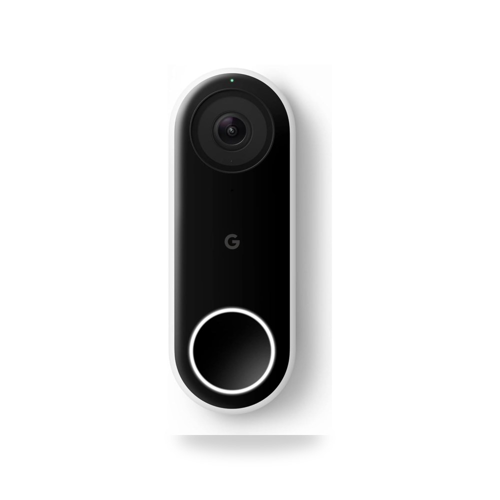 جرس باب ذكي سلكي بالفيديو مع كاميرا مراقبة جوجل موديل Nest-Wired