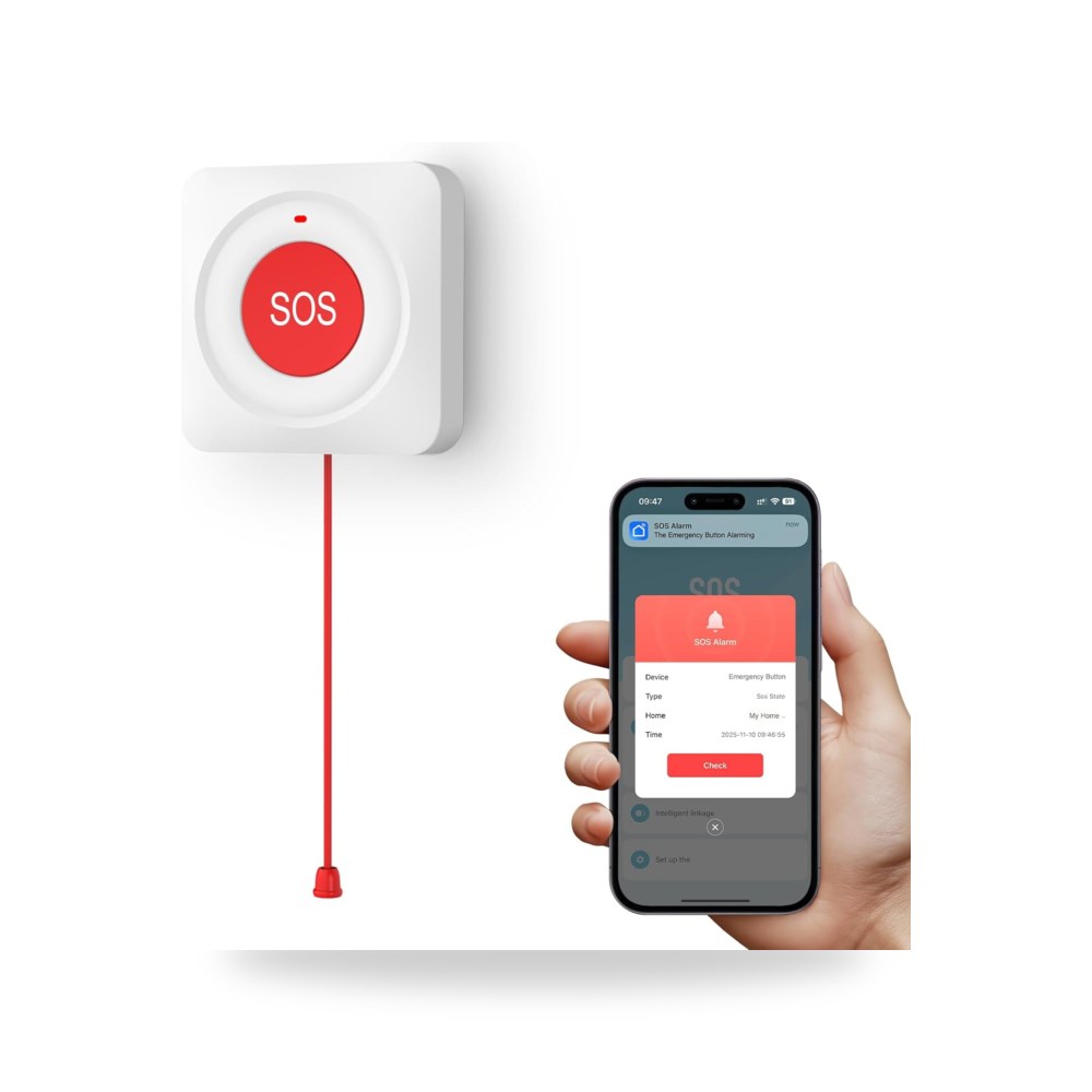 زر استدعاء طوارئ ذكي Zigbee متوافق مع تويا C ou ee