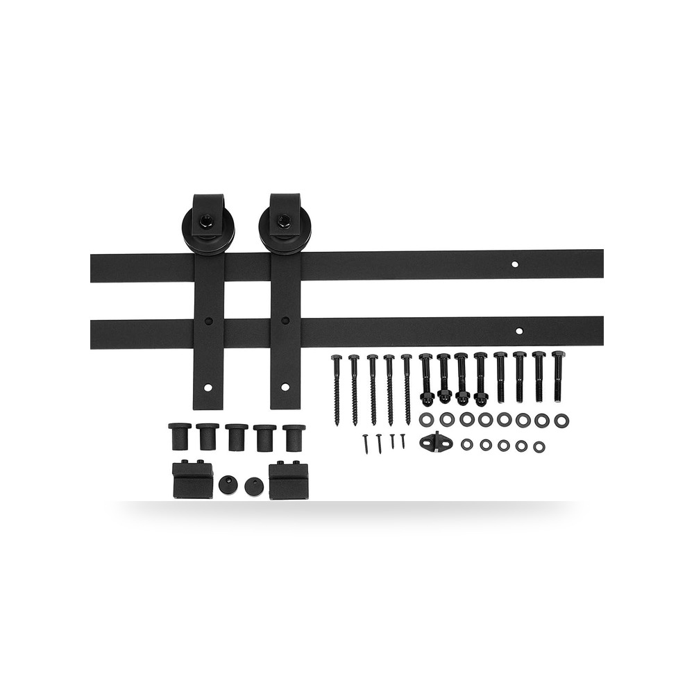 مجموعة أدوات الأبواب المنزلقة بطول 2 م بتصميم على شكل حرف J