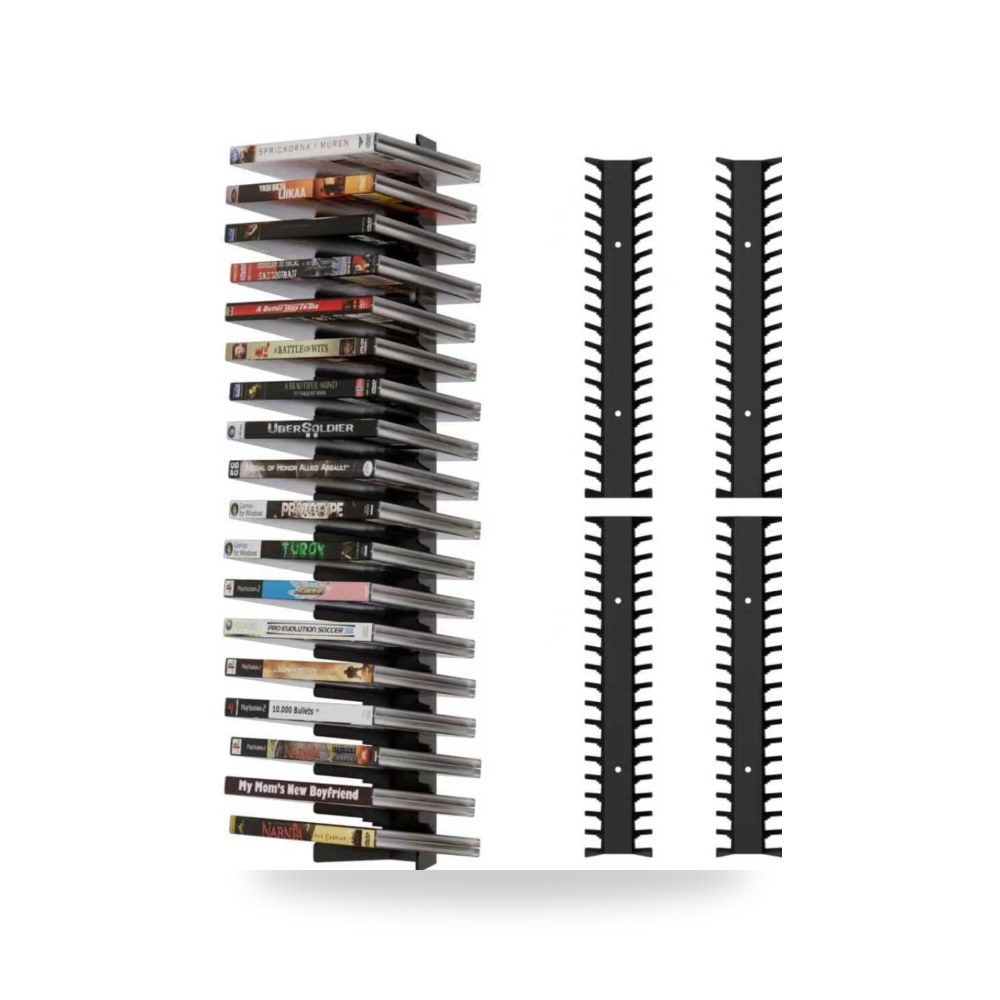 رف تخزين من نيوب معدني لألعاب الفيديو و DVD و تنظيم (موديل B0G56Z618N)