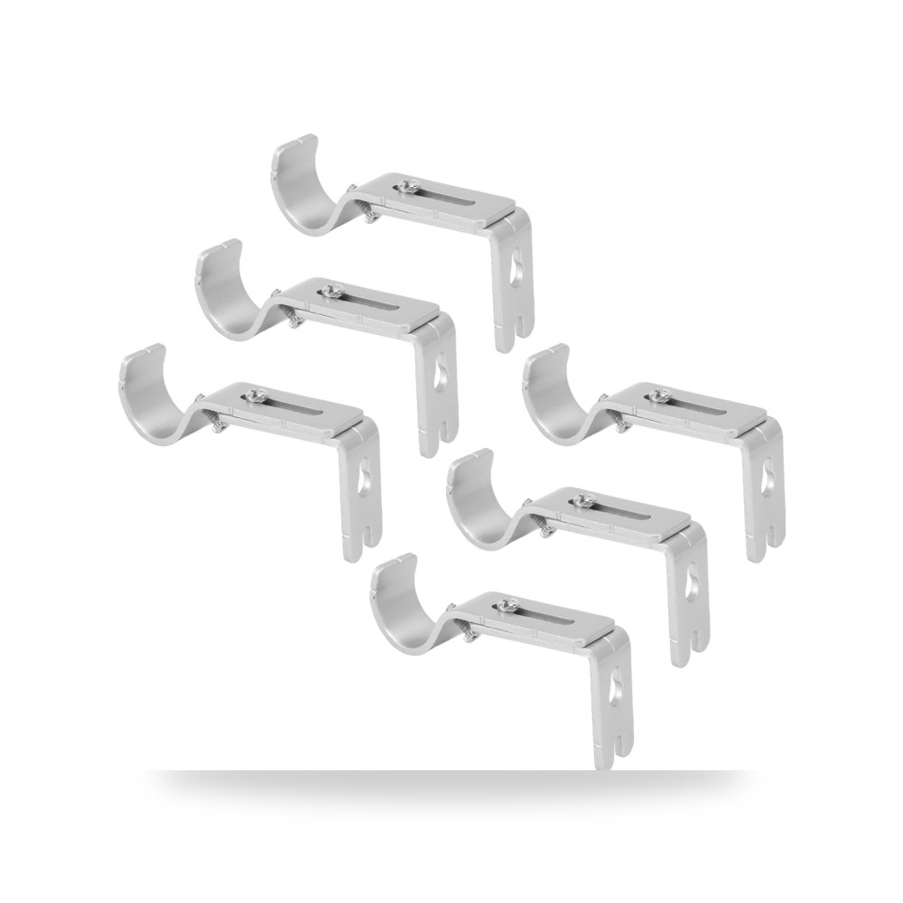 دعامات قضيب الستارة الحديدية القابلة للتعديل - موديل B0CR19G92L (6 قطع)