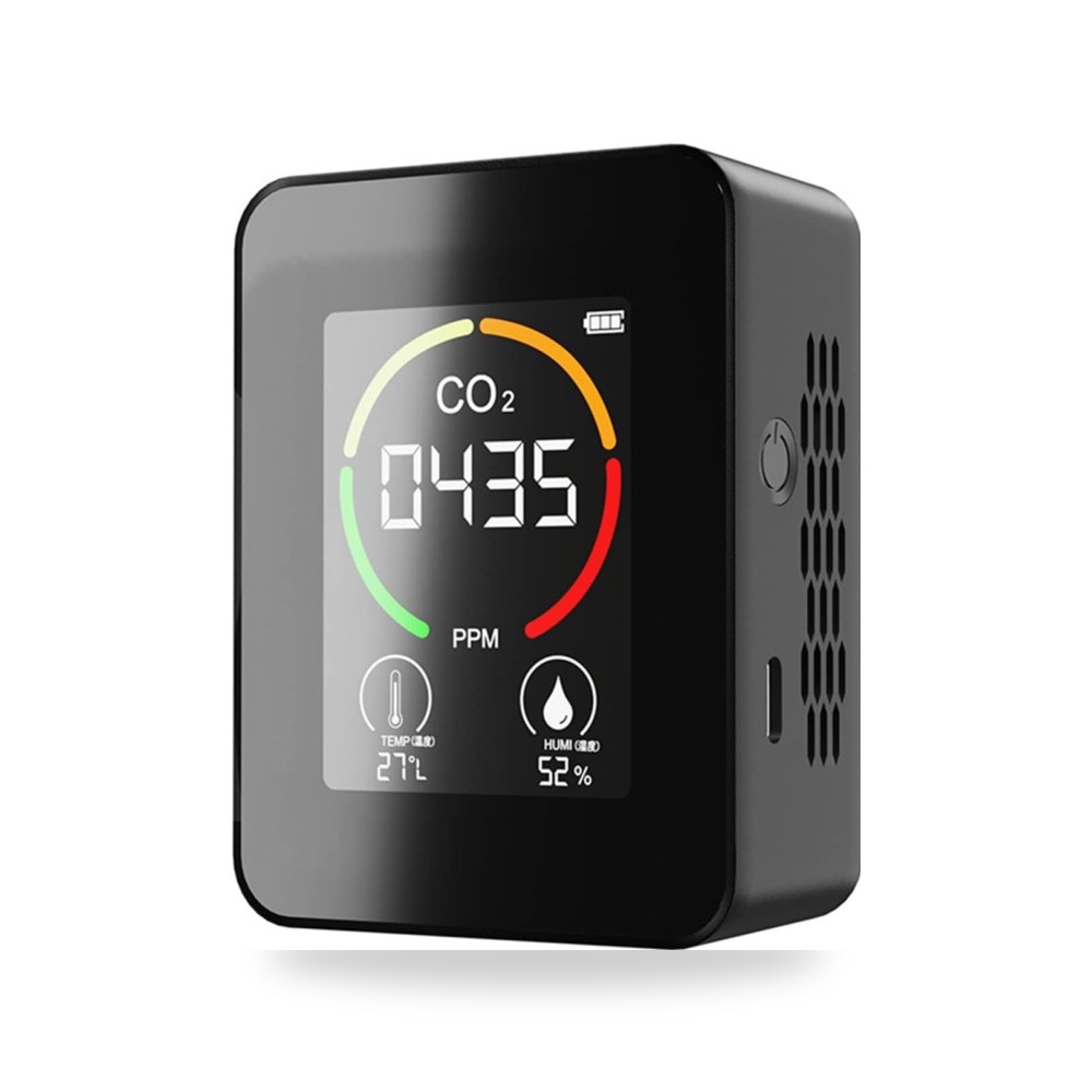 كاشف غاز بشاشة عرض رقمية LCD متعددة الوظائف موديل B0FJ197HY3 مع قياس درجة الحرارة - ريمكو