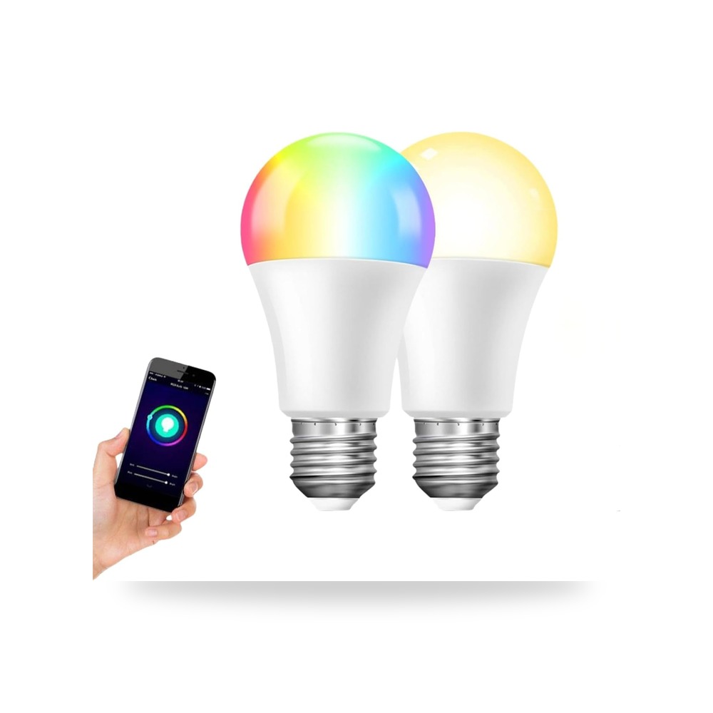 مصباح LED ذكي 9 واط يعمل بالواي فاي مع تحكم عبر التطبيق او قطعتين