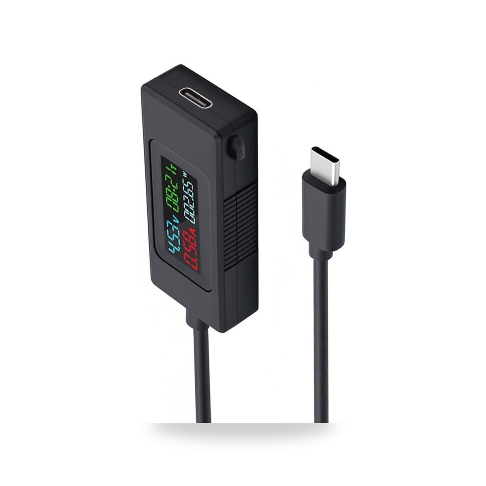 جهاز اختبار وتشخيص شحن منافذ USB نوع C رقمي