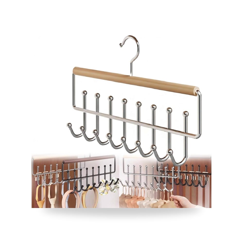 شماعة وحامل مفاتيح وأوتاد جدارية خشبية فاخرة للمداخل والمنازل ماركة Craft Walnut & Beech
