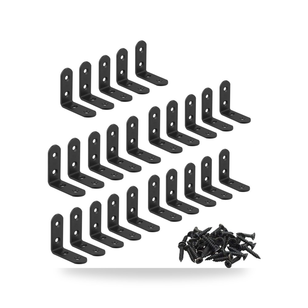 دعامات الزوايا حرف L مقاس 40 × 40 مم (24 قطعة) موديل B09DKWMF4B
