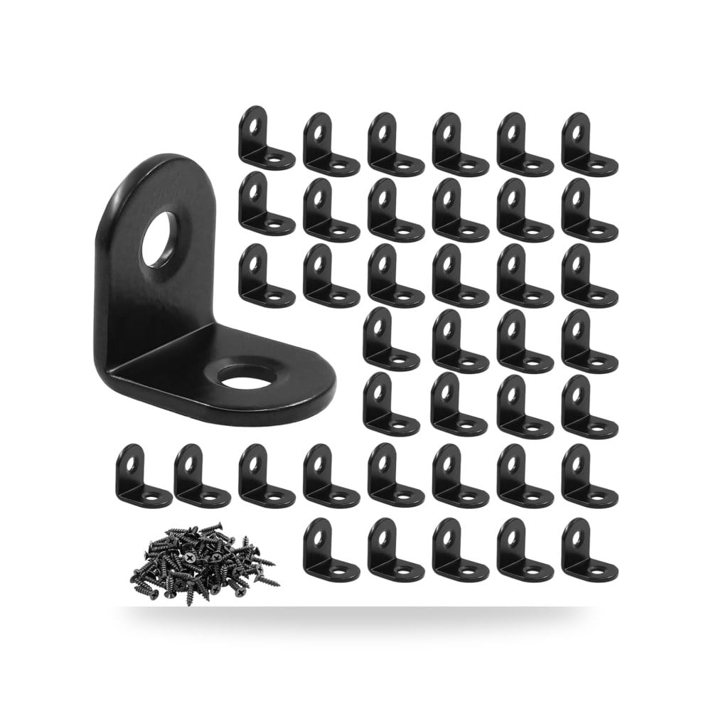 مجموعة دعامات زاوية قائمة حرف L مكونة من 40 قطعة (موديل B0GF24D9PN)