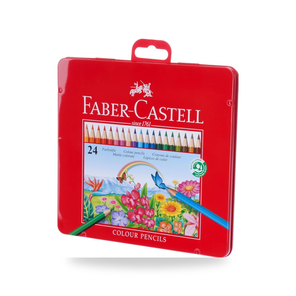 أدوات رسم وكتابة منزلية - ألوان خشب من فابير-كاستيل - 24 لون - من Faber-Castell