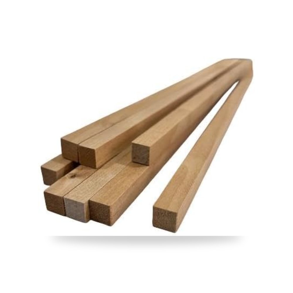 أعواد خشب مربعة للأعمال اليدوية والحرف DIY – طول 30 سم عرض