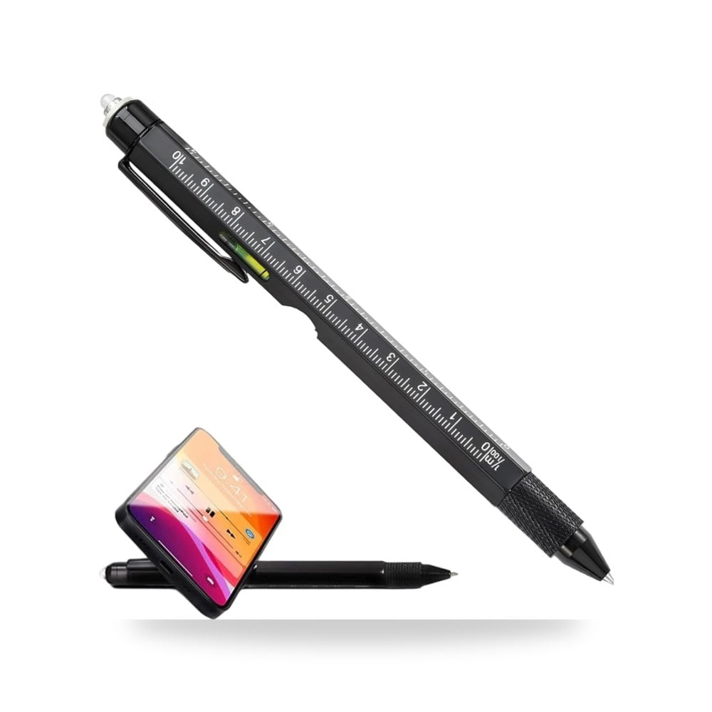 قلم متعدد الوظائف 9 في 1 مع ضوء LED | مفك براغي مع مفك