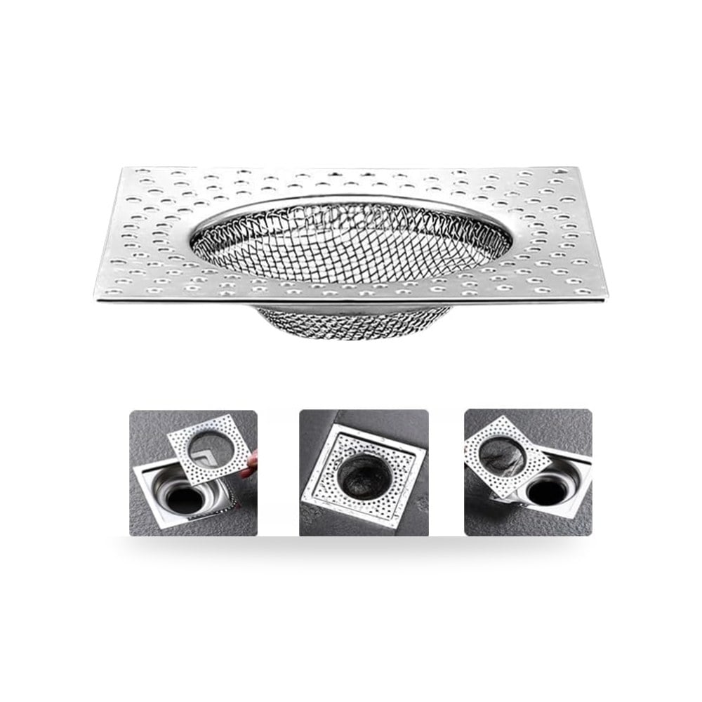 واقي لالتقاط الشعر فلتر مصفاة حوض ستانلس ستيل 304 كاستويف | Reemco