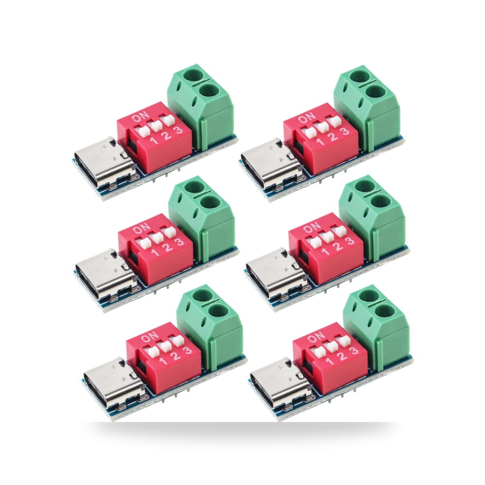 لوحة الزناد USB نوع سي بي دي وحدة اختبار الشحن ديجي يس (6 قطع) - موديل B0FXLCHVXQ