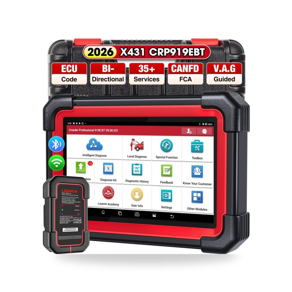 جهاز تشخيص السيارة X431 CRP919E BT OBD2 متعدد العلامات لونش