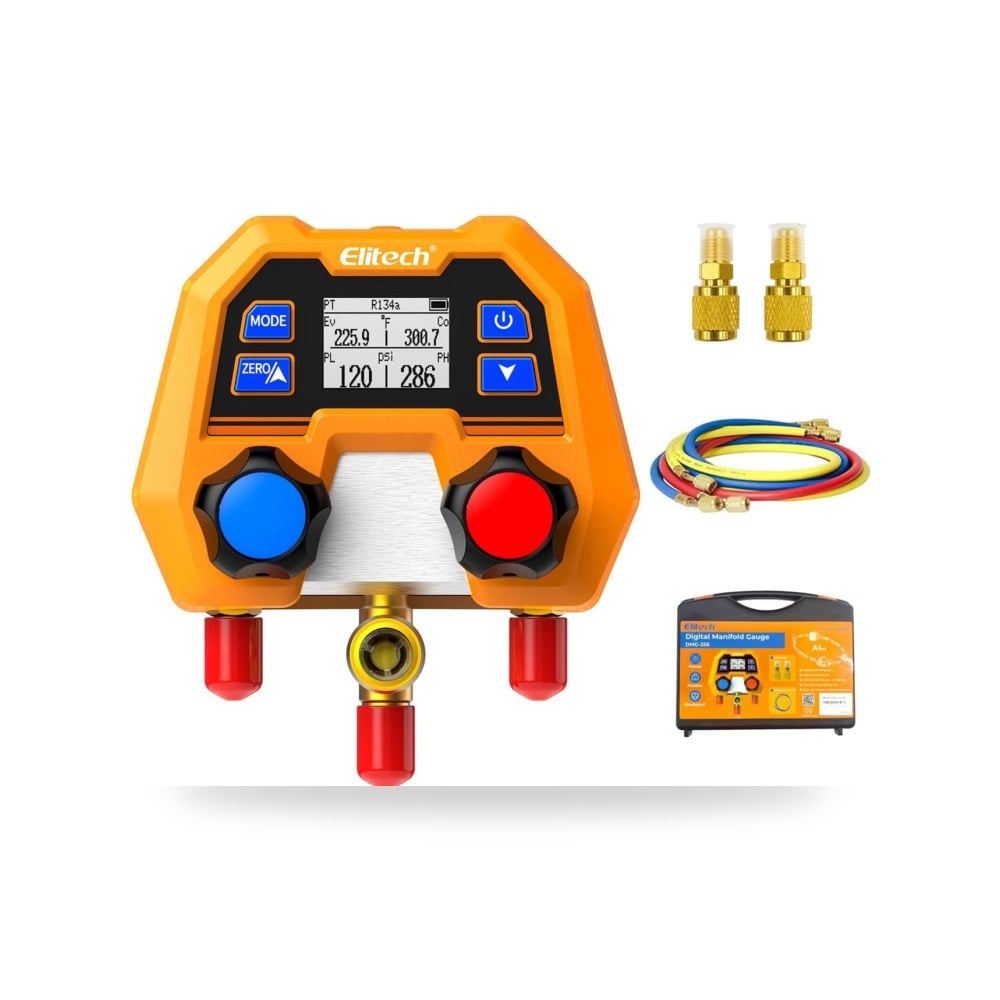 طقم مقاييس رقمية لفحص وضغط غازات التكييف DMG موديل DMG-2SE | ريمكو