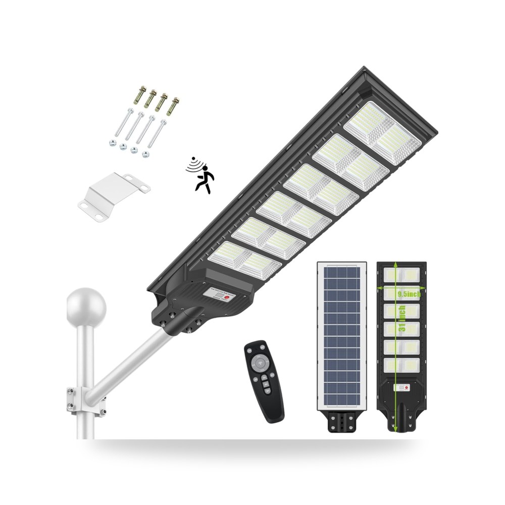 جهاز مصباح للشارع بجهاز استشعار حركة بالطاقة موديل IP65