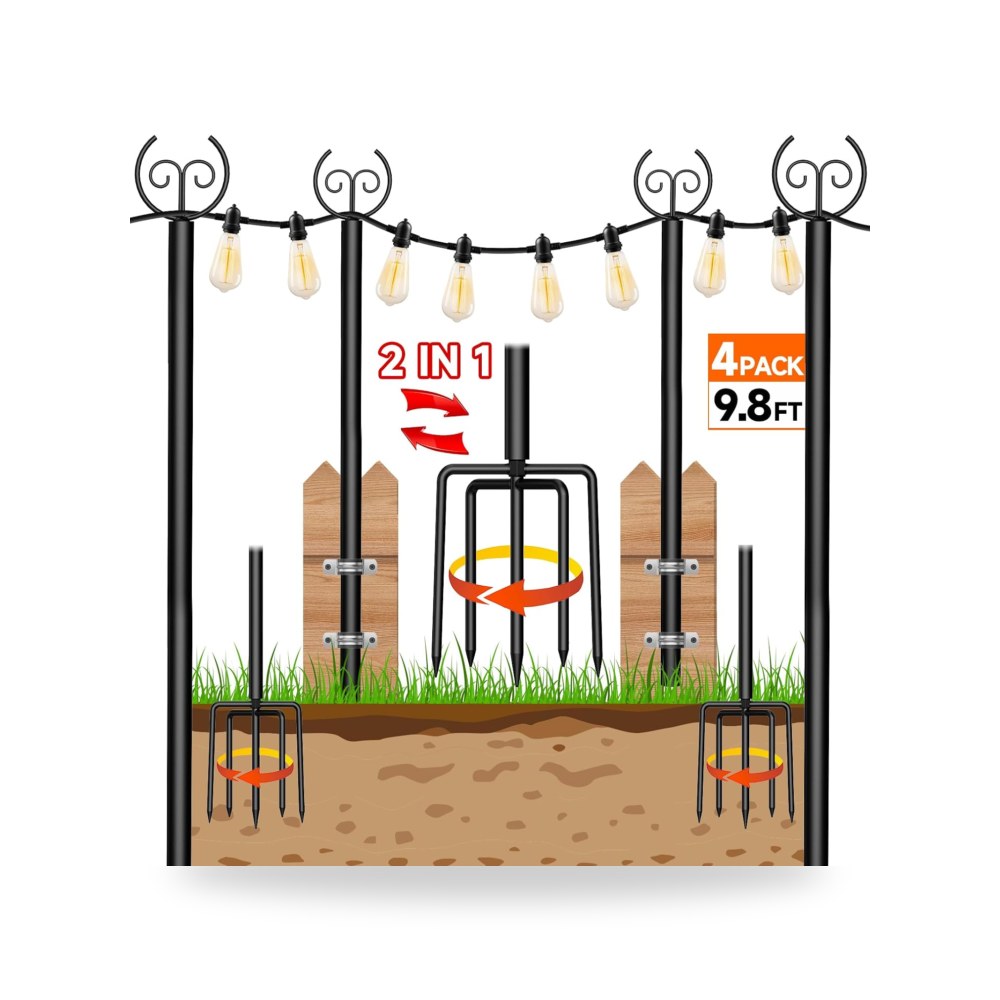 أضواء أعمدة الإنارة معدن بيج موديل B0DFD4N352 - Reemco