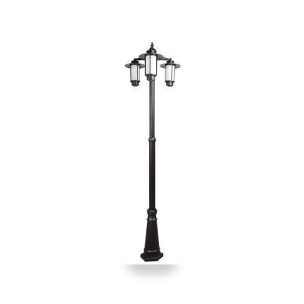 أضواء أعمدة الإنارة معدن أسود 3 إضاءات موديل 3-Lights (Reemco)
