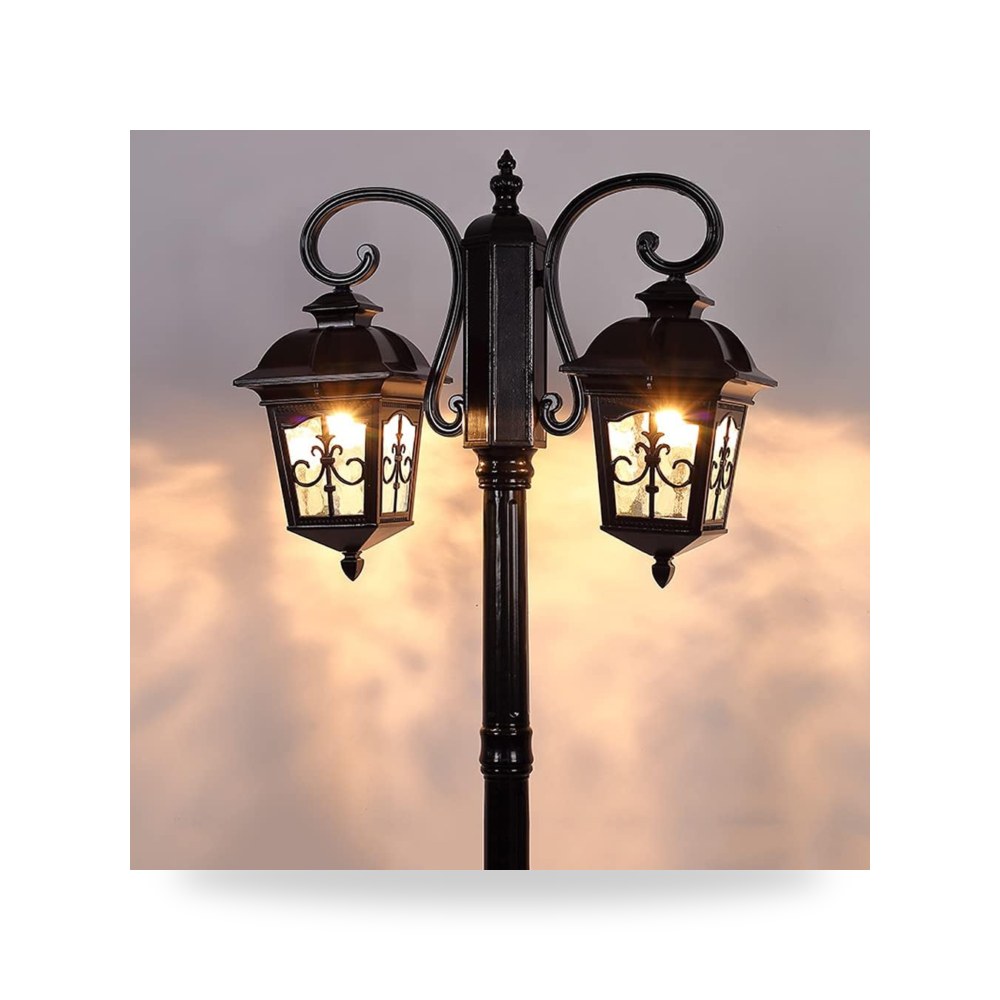 أضواء أعمدة الإنارة ألومنيوم أسود 2 Lights موديل 2-Lights | شركة ريمكو