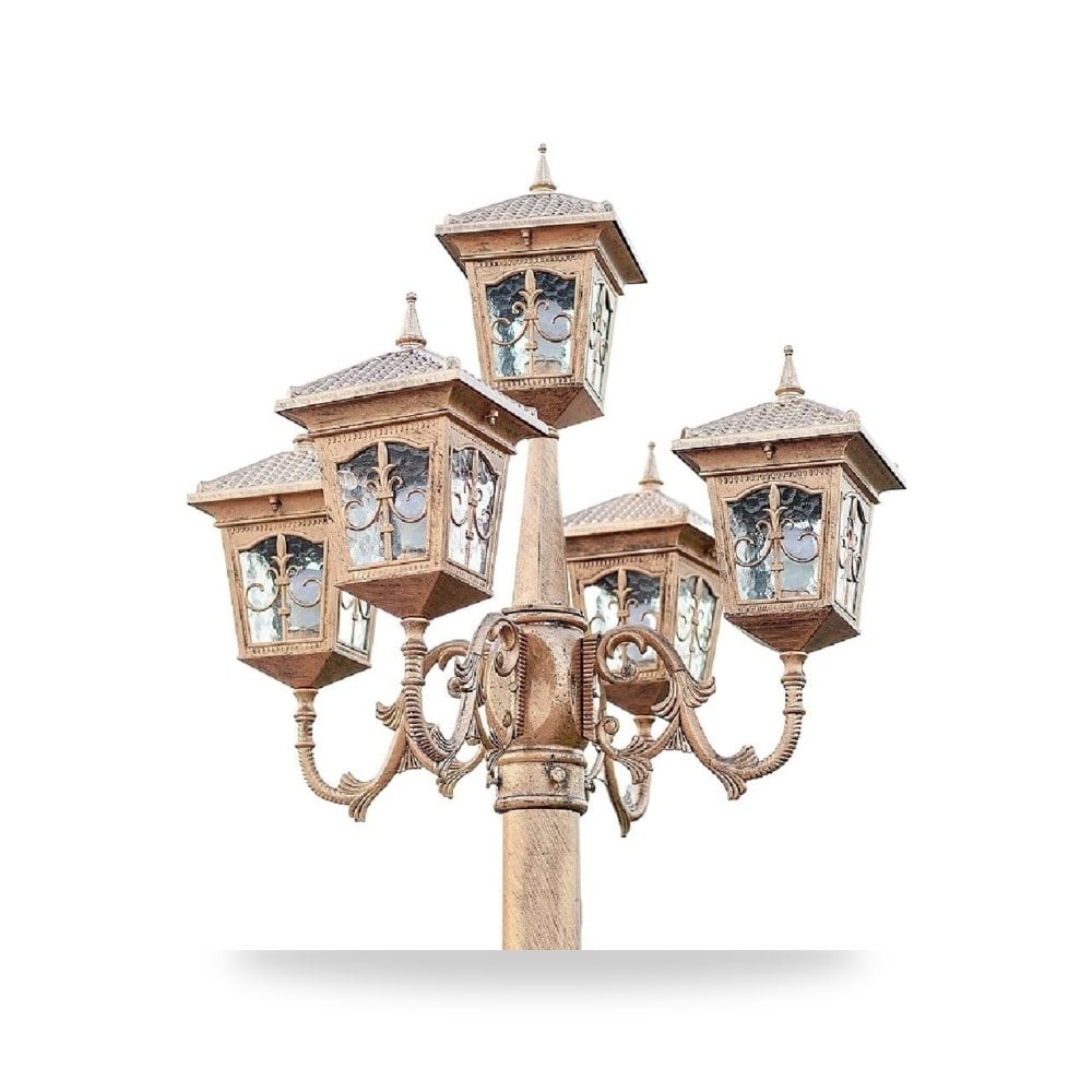 أضواء أعمدة إنارة ألومنيوم IP55 موديل 5-Heads (إضاءة خارجية عصرية بجودة عالية)
