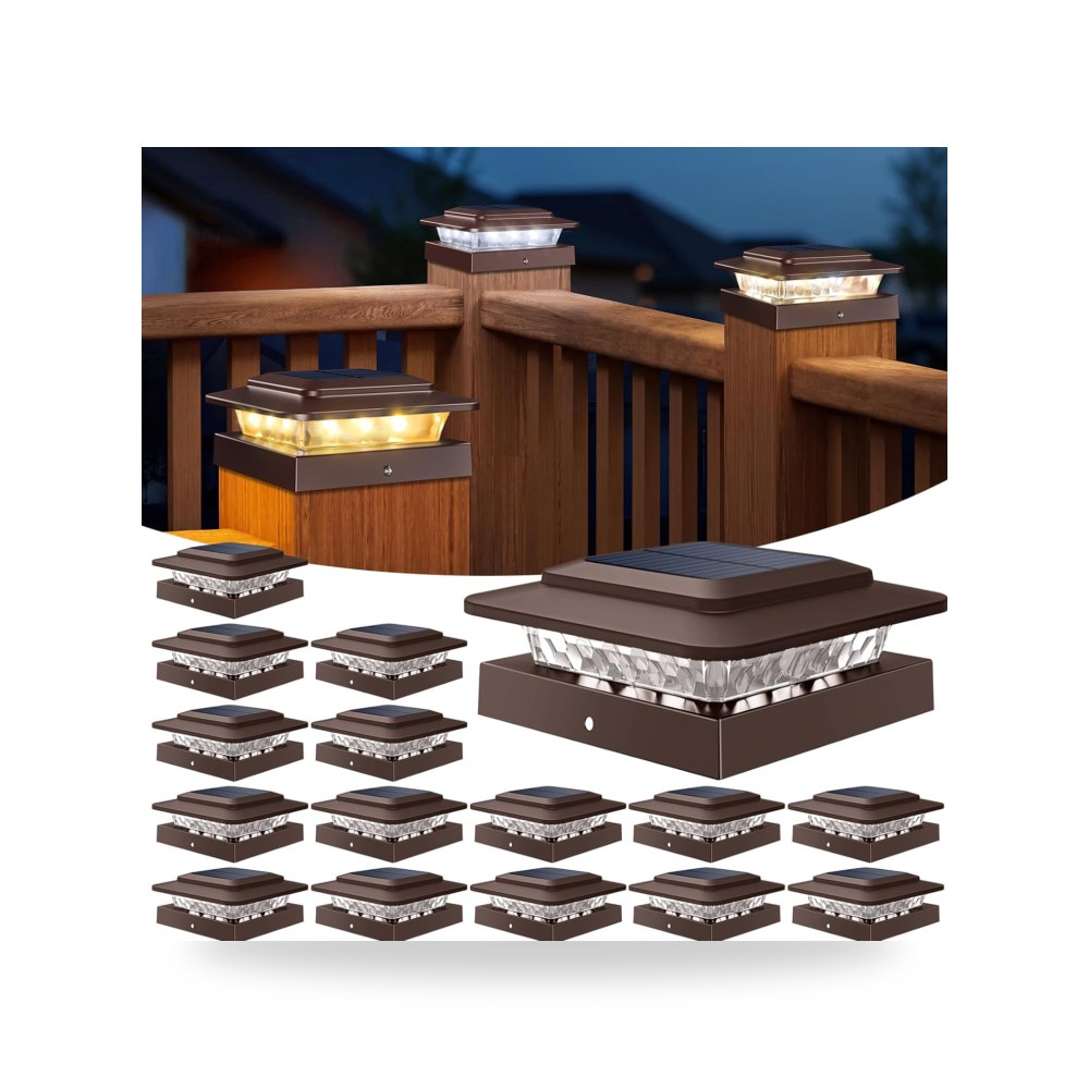 أضواء أعمدة الإنارة خشب بني 16Pack موديل IP65 - تسوق الآن