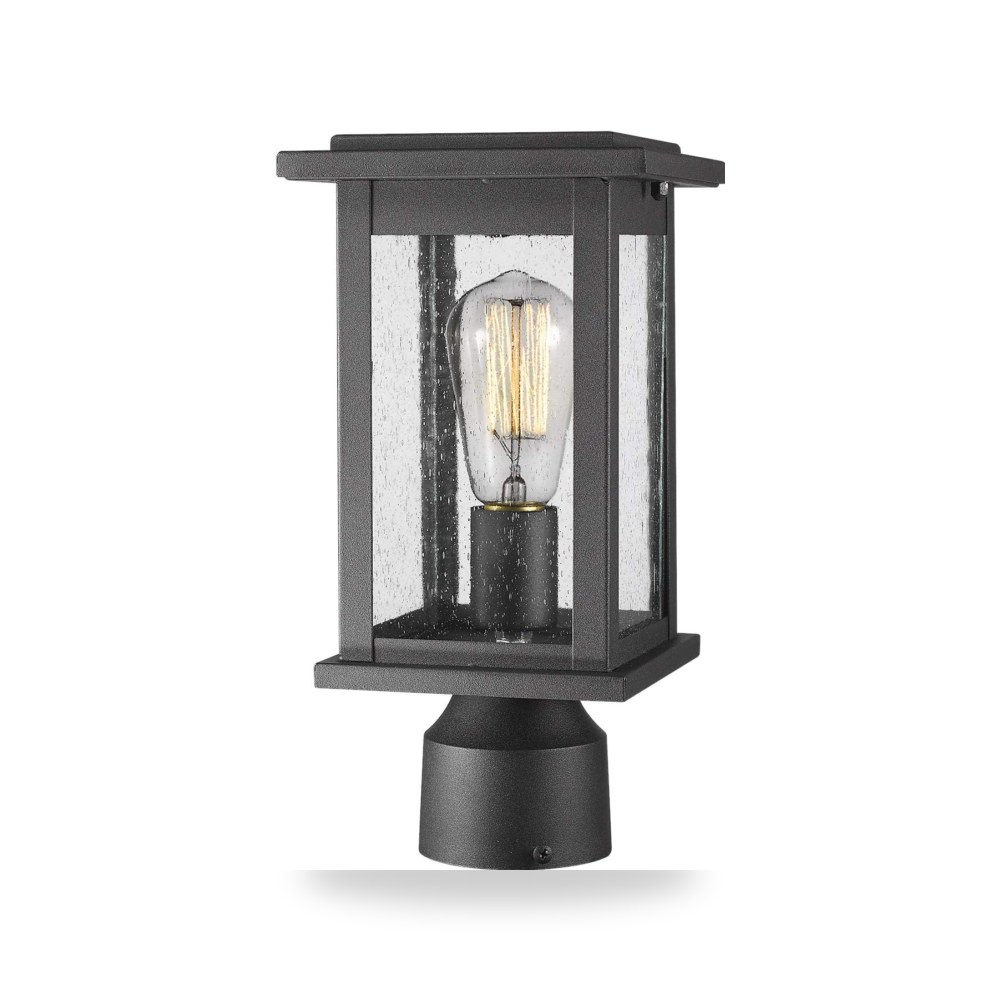 أضواء أعمدة الإنارة زجاج أسود 1 Light موديل 1-Light | شركة ريمكو