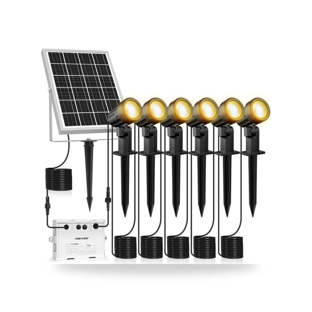 كشافات ومصابيح إضاءة أرضية وممرات تعمل بالطاقة الشمسية IP65 - IP68 بإضاءة LED ذكية دافئة