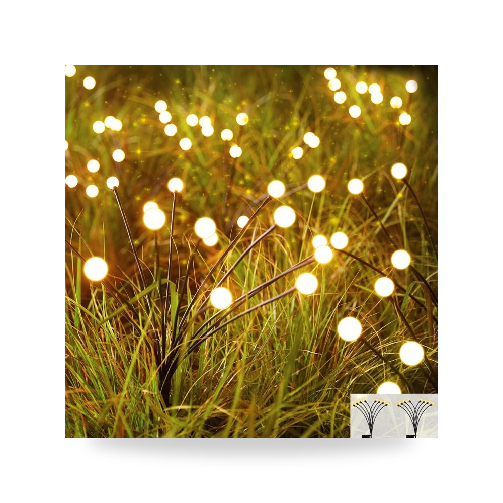 8 مصابيح LED تعمل بالطاقة الشمسية من يو ال اتش واي سي قطعتين B0BZRWK6X1
