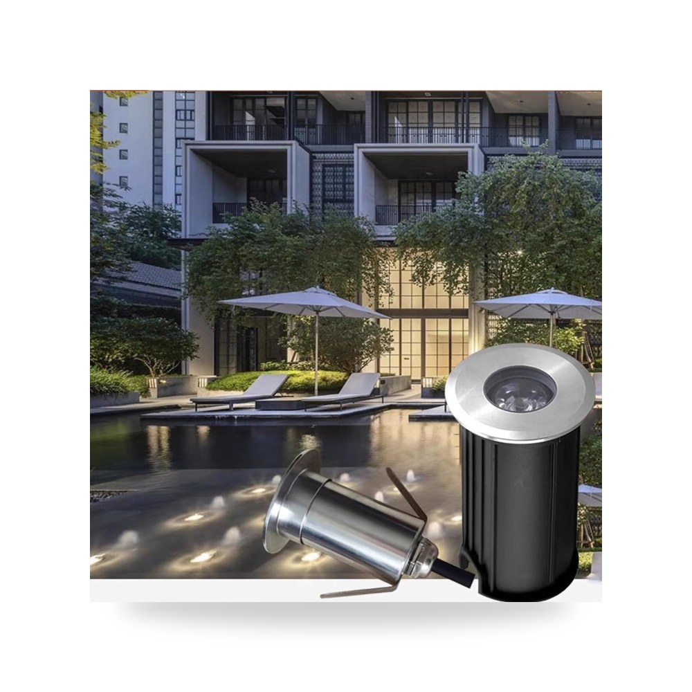 مصباح LED صغير مقاوم للماء IP68 من الستانلس ستيل بجهد منخفض Ya cxgh