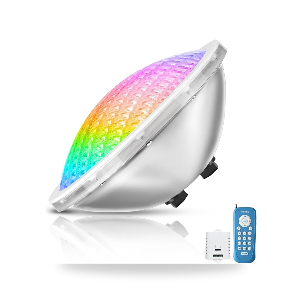 مصباح حمام سباحة LED PAR56 30 واط باضاءة RGB قابلة للتعتيم الستانلس ستيل 316